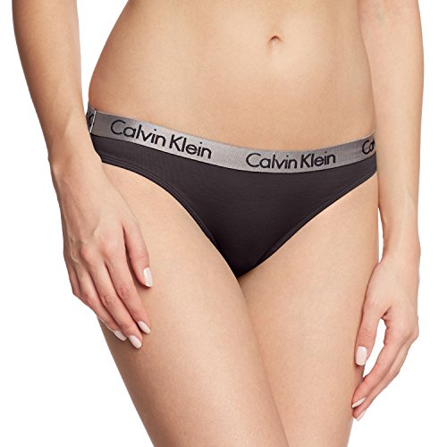 Calvin Klein Radiant Cotton-Bikini Lencería, Negro (Black 001), Medium para Mujer