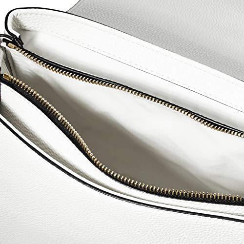 Calvin Klein - Sided Top Handle, Bolsos maletín Mujer, Blanco (White), 1x1x1 cm (W x H L)