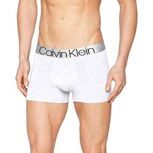 Calvin Klein Trunk Bóxer, Blanco (White 100), Large para Hombre