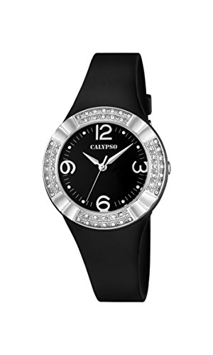 Calypso – Reloj de Mujer de Cuarzo con Negro Esfera analógica Pantalla y Correa de plástico en Color Negro K5659/4