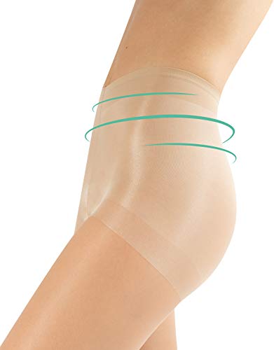 CALZITALY 3 Pares Medias Moldeadoras, Medias Transparentes, Pantimedias | 20 Den | Negro, Natural | S, M, L, XL | Made In Italy | (Natural, M)