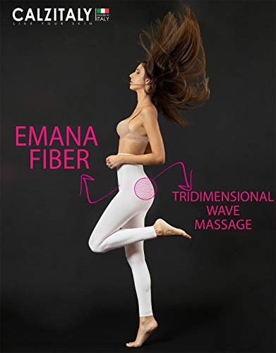 CALZITALY Pijama Anticelulitis, Mallas Reductoras, Rosa y Negro, S/M, L/XL, Made in Italy (S/M, Negro)