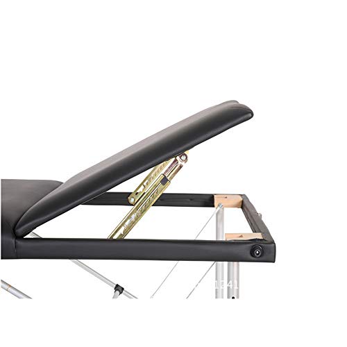 Cama de Masaje Plegables 3 Secciones con Marco de Aluminio Altura Ajustable Camilla Masaje Portátil para Masajes Spa Tatuando Terapia Cama (Negro)