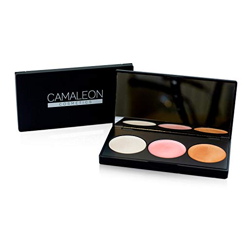 Camaleon Cosmetics, Paleta Iluminadores 100% naturales, 1 unidad, 7.5g