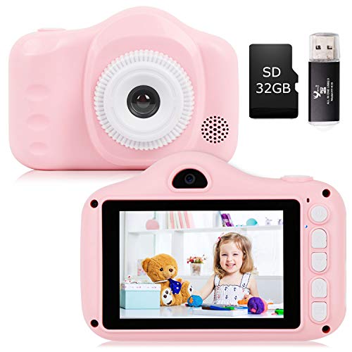 Cámara para Niños, Cámaras Digitales para Niños con Pantalla de 3.5 Pulgadas, Cámara HD de 8.0MP 1080P para Niños, Cámara de Juguete para Niños de 2 a 10 Años, Cumpleaños, Navidad, Regalo de Año Nuevo