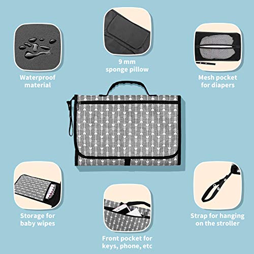 Cambiador Bebe Portatil Impermeable Plegable Regalos Originales Para Bebes Recien Nacidos Cambiador de Viaje Bolsillo para Almacenamiento MUBYTREE