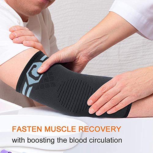 CAMBIVO 2 x Coderas Epicondilitis, Coderas Deportivas para Hombre y Mujer, Codera de Compresion para Tendinitis, Crossfit, Gym, Golfista, Manga Compresion para Alivio de Dolor