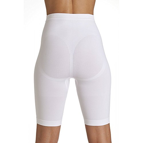 Camille Braga pantalón Larga Moldeadora - Reductor de los Muslos - Sin Costuras - Blanco X-Large