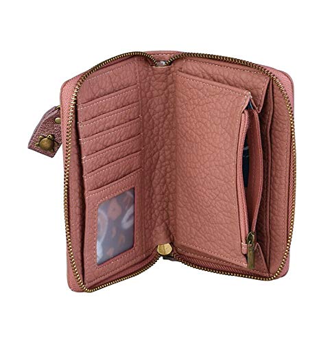 CAMINATTA Cartera Billetero De Mujer Monedero Exterior e Interior con Cremallera Tarjetero Cierre de Cremallera Sintético 11X15X2 (Taupe)