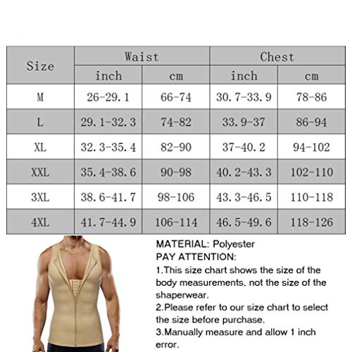 Camisa de compresión Adelgazante para Hombre Camiseta sin Mangas Adelgazante para el Cuerpo Camiseta Ajustada Faja de Control de Barriga
