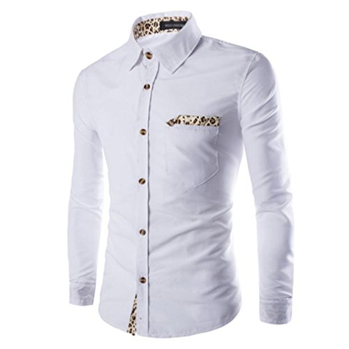 Camisas Casual Hombre Manga Larga, Covermason Camisa de Manga Larga Delgada de los nuevos Hombres del otoño del Invierno