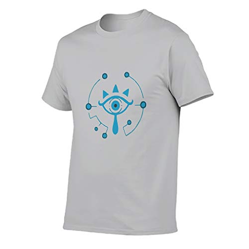 Camiseta de algodón para hombre, diseño de Swordsman Gris plateado. L