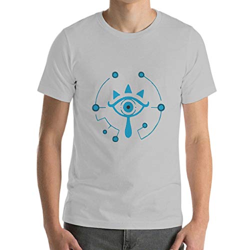 Camiseta de algodón para hombre, diseño de Swordsman Gris plateado. L