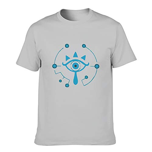 Camiseta de algodón para hombre, diseño de Swordsman Gris plateado. L