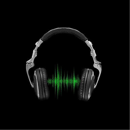 Camiseta Musica Hip Hop - Auriculares Hombre Negra M