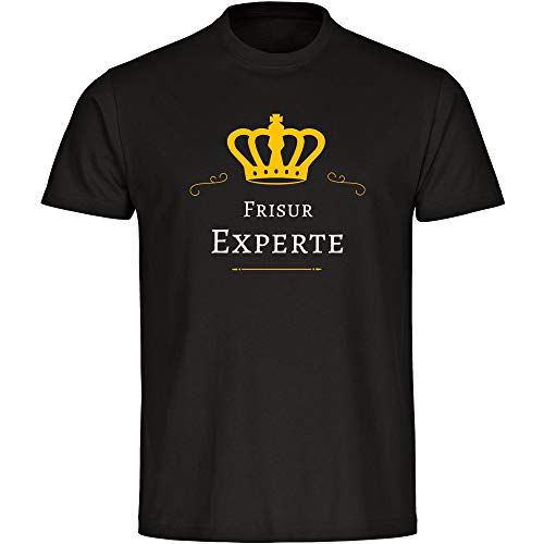 Camiseta para hombre Frisur Experte, color negro, talla S - 5XL Negro XXXL