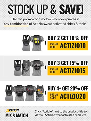Camiseta sin mangas Actizio para mujer activada por el sudor, elegante y motivadora para entrenamiento completo Gris gris S