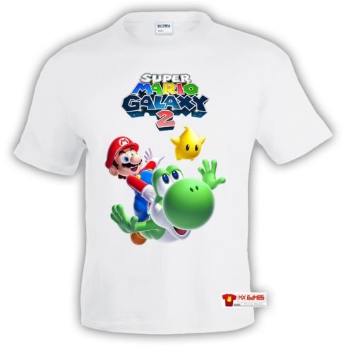 Camiseta Super Mario Galaxy 2 y Yoshi (Talla: 7-8 años)