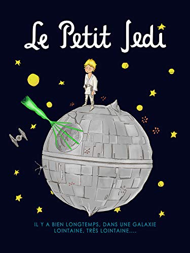 Camisetas La Colmena Le Petit Jedi (Saqman) Camiseta, Azul Marino, XL