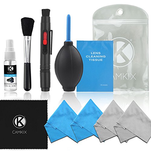 CAMKIX Cleaning Kit - Pack de Limpieza de Equipos fotográficos (Canon, Nikon, Pentax, Sony) sin Fluido de Limpieza