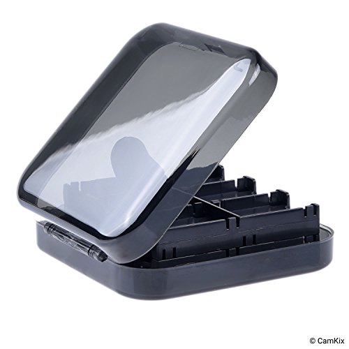 CamKix Funda de juego, compatible con Nintendo Switch - Compatible con hasta 24 juegos de Nintendo Switch - Organizador de tarjeta de juego - Contenedor de viaje - Funda dura con 24 ranuras / insertos