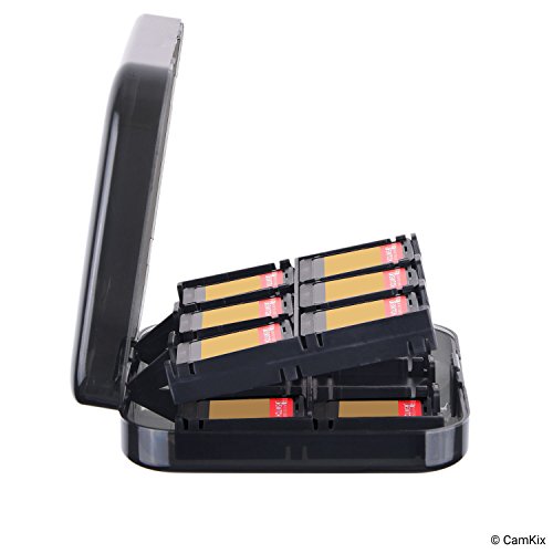 CamKix Funda de juego, compatible con Nintendo Switch - Compatible con hasta 24 juegos de Nintendo Switch - Organizador de tarjeta de juego - Contenedor de viaje - Funda dura con 24 ranuras / insertos