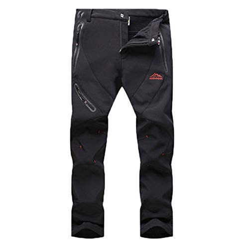 Camping Shan Lana de Invierno Hombres térmicos Mujeres Pantalones Impermeables Pantalones Deportivos para Acampar Pantalones Senderismo para Acampar 5XL Tallas Grandes Men Gray 5XL