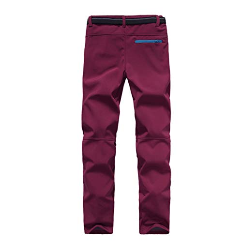 Camping Shan Mujeres de Invierno Pantalones de cáscara Suave a Prueba de Agua al Aire Libre Pantalones para Caminar térmicos Pantalones de Escalada Deportivos para Mujeres Black S