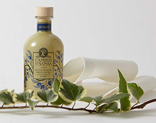 CAMPOS DE SANAA .- Aceite de oliva Virgen Extra con aroma natural a Humo de Roble (250ml).