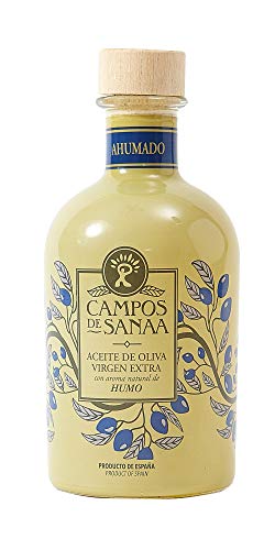 CAMPOS DE SANAA .- Aceite de oliva Virgen Extra con aroma natural a Humo de Roble (250ml).