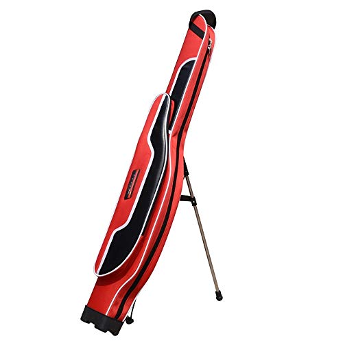 Caña de pescar bolsa Pesca de Shell duro de Rod Bolsa de artes de pesca bolsa ligera caña de pescar bolsa como un regalo for papá Estuche de almacenamiento Polo plegable ( Color : Red , Size : M )