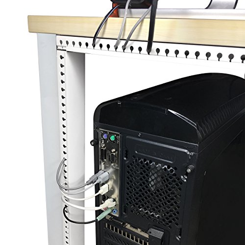 Canal de Cable, Stageek Sistema de gestión de Cable, Canal de Cnalización de Cables de ranura abierta, Cables de cables ordenados para uso en el hogar y la oficina, 9x39cm, Blanco