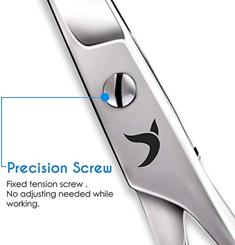 Candure Tijeras de Peluqueria Profesional - Tijeras de Peluquero Acero Inoxidable Tijeras de Pelo de para Corte de