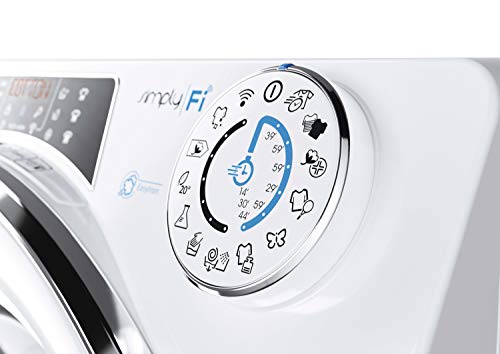 Candy Rapidò RO16106DWHC7/1S - Lavadora carga frontal 10Kgs, 9 ciclos rápidos, 1600rpm, WiFi & Bluetooth, motor inverter, panel control en escotilla, función vapor, 51dB, Clase A+++-40%AA, blanco