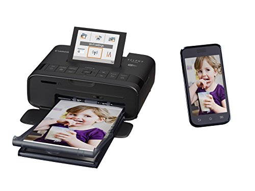 Canon Selphy CP1300 - Impresora fotográfica inalámbrica (Apple AirPrint, Mopria, pantalla abatible de 8.1 cm, tintas de 3 colores, 300 x 300 ppp) negro