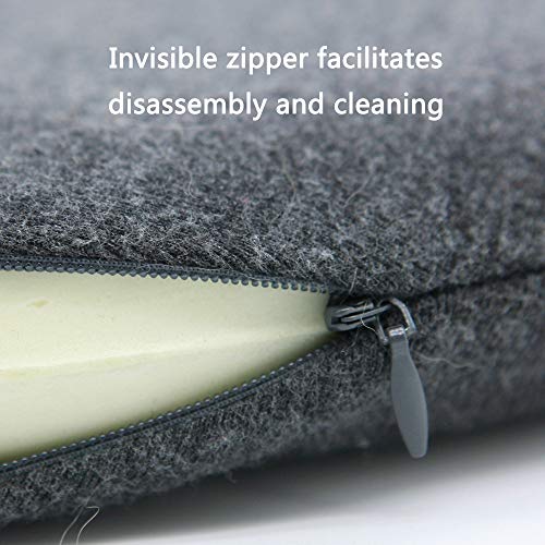 CAOXN Cojines de Silla de algodón con Memoria de Rebote Lento, Taburete, Almohadilla para el Trasero, Taburete de Bar, Oficina, casa Club, Piso, cojín Cuadrado de Color sólido,Dark Gray,35x35x3cm