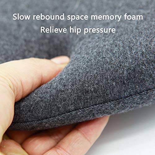 CAOXN Cojines de Silla de algodón con Memoria de Rebote Lento, Taburete, Almohadilla para el Trasero, Taburete de Bar, Oficina, casa Club, Piso, cojín Cuadrado de Color sólido,Dark Gray,35x35x3cm