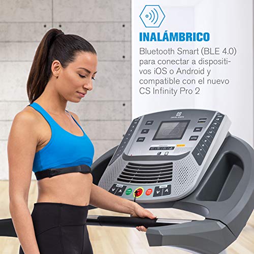 CapitalSports Alatech CS010 Pulsómetro - Sensor de Pulso, Entrenamiento Cardiovascular, Bluetooth 4.0 Smart, Protección IPX7, Resiste Agua y Sudor, Talla Universal, Correa Textil, Negro