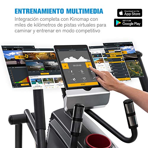 CapitalSports Capital Sports Helix Stride Bicicleta elíptica - 6 en 1: Escalera/Escalada/Bicicleta/Carrera/Marcha/elíptica, Entrenamiento eficaz, MagResist: Resistencia mágnética de 32 Niveles, Negro