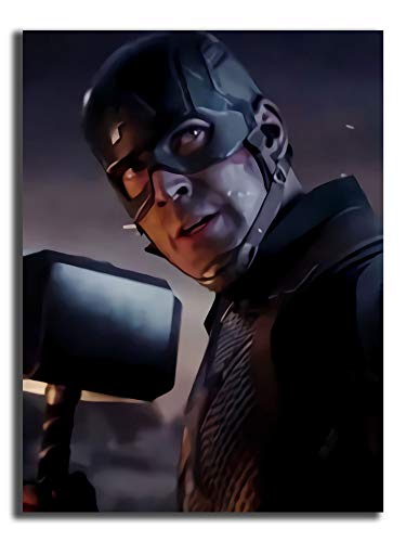 Capitán América Comics 3D pinturas listas para colgar lienzo arte de pared pintura moderna decoración del hogar abstracta pintura al óleo 45,7 x 61 cm