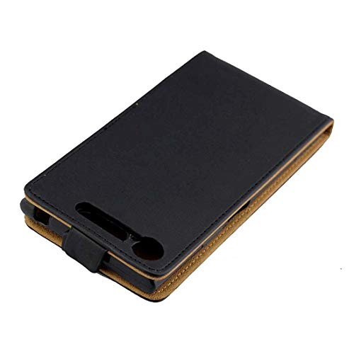 CAPOOK/For Sony Xperia XZ1 TPU Estilo de Visita Vertical del Caso del tirón del Cuero de protección con Ranura for Tarjeta (Negro) Personalizado (Color : Black)