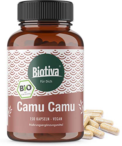 Cápsulas de camu-camu orgánico 150 piezas - 700 mg por cápsula - vitamina C natural - de colección silvestre, sin aditivos, manufacturado en Alemania (DE-ÖKO-005)