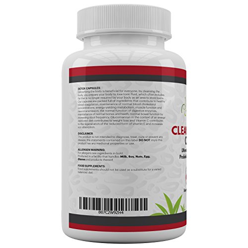 CÁPSULAS DE LIMPIAR COLON - 90 COLON CLEANSE Aloe Detox Cleanser de Depurador de Higado - Alimenticio Vegetal a Base de Cáscara de Psyllium, Inulina, Probióticos y Aloe Vera Para Eliminar Toxinas