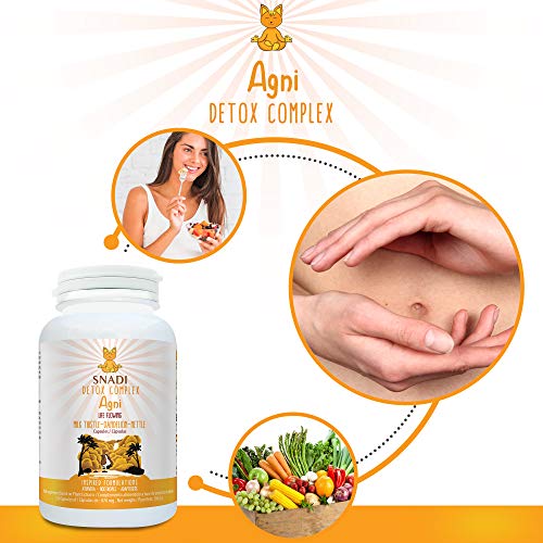 Capsulas vegetales AGNI de Cardo mariano, Diente de leon, Ortiga I 120 capsulas - 600 mg I Protector hepatico, desintoxicación para el hígado y sistema digestivo.