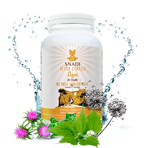 Capsulas vegetales AGNI de Cardo mariano, Diente de leon, Ortiga I 120 capsulas - 600 mg I Protector hepatico, desintoxicación para el hígado y sistema digestivo.