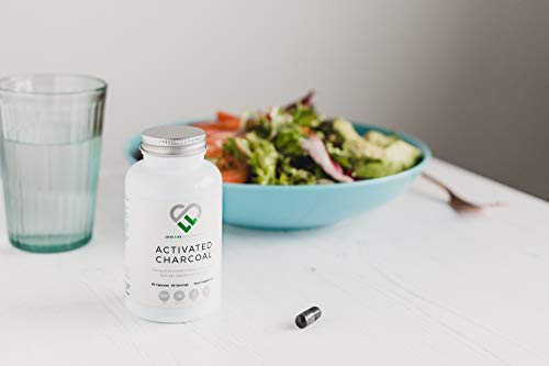 Carbón Activado por LLS | 90 Cápsulas - Suministro de 3 meses | 334 mg por cápsula | Pure Fill - 100% carbón de coco - Sin agentes de abultamiento, sin agentes antiaglomerantes