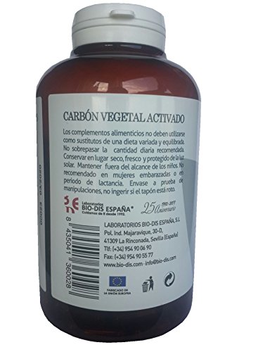 Carbon vegetal activado activo 300 mg Obire 270 capsulas mejora la disgestión, contra la acidez, para el mal aliento, para los gases, intoxicaciones