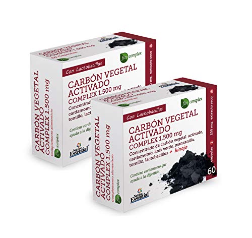 Carbón vegetal activado (complex) 1500 mg. (ext. seco) 60 cápsulas (Pack 2 unid.)