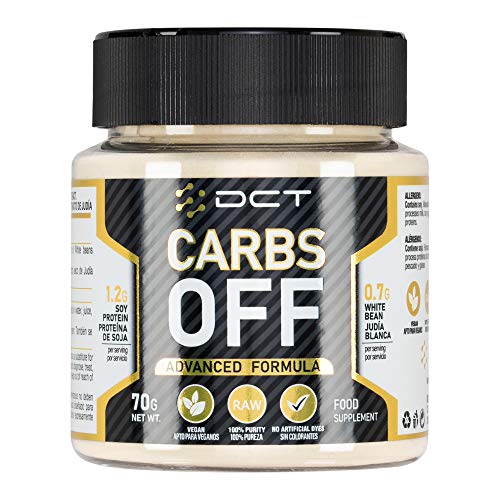 CARBS OFF bloqueador de carbohidratos y grasas para adelgazar – Inhibidor de carbohidratos para ayudar en dietas de pérdida de peso – Suplemento en polvo para comidas 100% vegano – 70 gramos