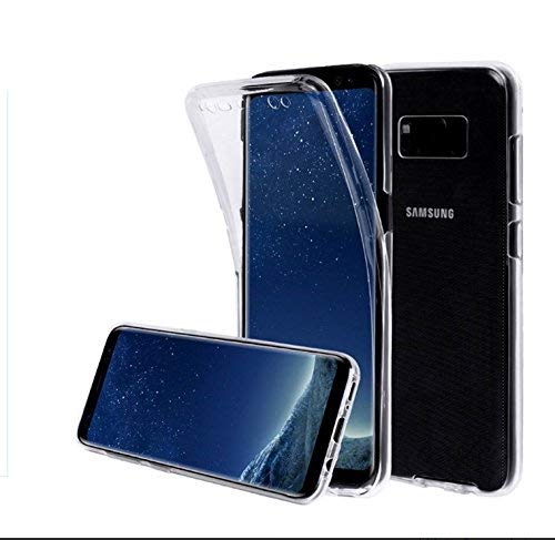 CARCASA 360 Compatible con [ Samsung Galaxy A8 / 2018 ] FUNDA DE SILICONA DELANTERA + TRASERA RIGIDA DOBLE 100% TRANSPARENTE doble cara proteccion total y completa